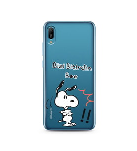 Snoopy Tasarımlı Süper Şeffaf Silikon Telefon Kılıfı Huawei Y6 2019