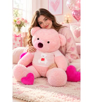 160 cm Kişiye Özel Tişörtlü TonTon Ayıcık (%100 Yerli) (Pembe)