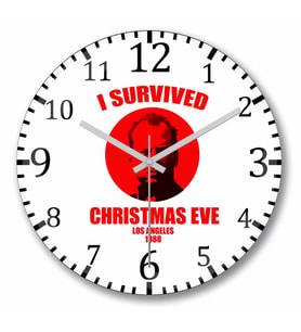 Christmas Eve Survivor Duvar Saati Bombeli Gercek Cam