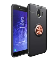 Microsonic Samsung Galaxy J4 Kılıf Kickstand Ring Holder Siyah Rose