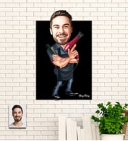 Kişiye Özel  Kuaför Hediye Karikatür Ahşap Tablo