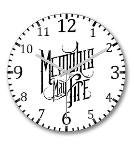 Memphis May Fire Duvar Saati Bombeli Gercek Cam