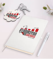 BK Gift Kişiye Özel Otomasyon Mühendisi Beyaz Defter Kalem Ve Anahtarlık Hediye Seti (Model 1)