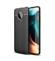 Xiaomi Redmi K30 Pro Kılıf Zore Niss Deri Desenli Silikon Kılıf (Siyah)