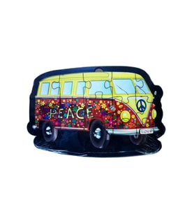 Minibüs Şekilli Ahşap Puzzle Yapboz - Hayal Sepeti Çocuk Puzzle