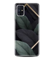 Kılıfland Samsung Galaxy M31S Kılıf Silikon Resimli Kapak Green Floral Stok 1061