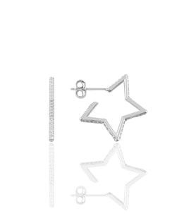 Söğütlü Silver Gümüş star küpe