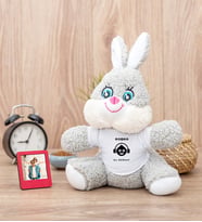 Emoji Tasarım Peluş Tavşan ve Mini Fotoğraf Çerçevesi