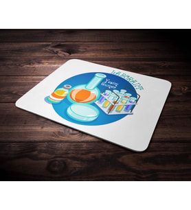 Kişiye Özel Laborant 2 Tasarımlı Mouse Pad (Renksiz)