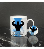 Fitness Antrenörü Kupa Bardak ve Anahtarlık Set 002