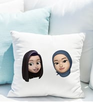 Emoji Kız Arkadaş Stiker Yastığı