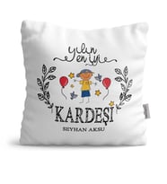 BK Gift Kişiye Özel Yılın En İyi Kardeşi  Yastık  2