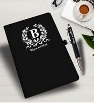 Kişiye Özel Harf Tasarımlı  İsme Özel Defter ve Kalem