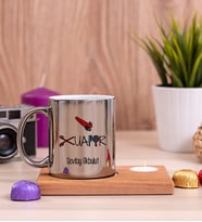 Bayan Kuaförü Ahşap Altlıklı Mumlu Silver Kupa Bardak
