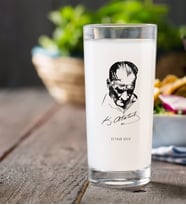 BK Gift Kişiye Özel Atatürk Temalı Rakı Bardağı-28 (Beyaz)