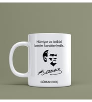 Atatürk Hediye Kupa Bardak Kişiye Özel Hediye S60