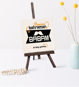 Babalar Gününe Özel Benim Kahraman Babam Şovaleli Doğal Taş  1
