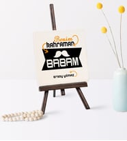 Babalar Gününe Özel Benim Kahraman Babam Şovaleli Doğal Taş  1