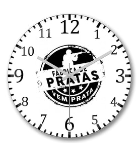 Fabrica De Pratas Duvar Saati Bombeli Gercek Cam
