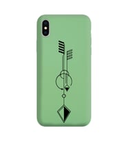 Iphone Xs Max Çizgi Tasarımlı Yeşil Lansman Telefon Kılıfı