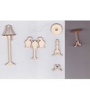 10 Paket Lazer Kesim Ahşap Obje Avize