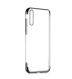 Huawei P Smart S (Y8P) Kılıf Zore Dört Köşeli Lazer Silikon Kılıf (Siyah)