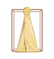 İpekevi Yeni Gold Semi Monogram Desenli İpek Şal