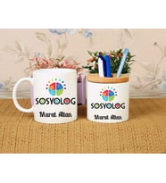 Sosyolog Kupa Bardağı ve Kalemliği (Model 1)
