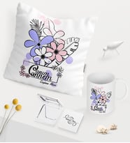 BK Gift Kişiye Özel Canım Annem Beyaz Kupa Ayna Yastık Seti - 16 (Model 1)
