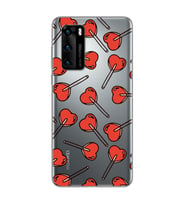 Şeker Tasarımlı Süper Şeffaf Silikon Telefon Kılıfı Huawei P40