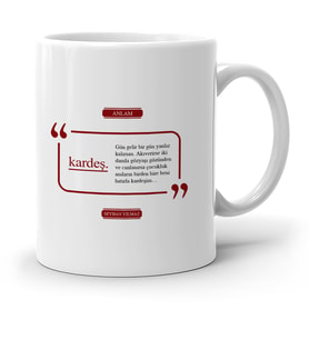 BK Gift Kişiye Özel Kardeş Beyaz Kupa Bardak  22