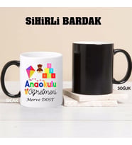 Anaokulu Öğretmeni Kupa Bardağı Sihirli (Beyaz)