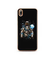 Uzay Astronot Tasarım Süper Şeffaf Silikon Telefon Kılıfı Huawei Y5 2019