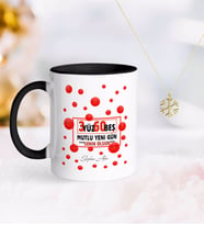 BK Gift Kişiye Özel 365 Mutlu Yeni Gün Siyah Kupa ve Kar Tanesi Kolye-1 (Model 1)