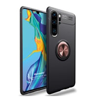 Microsonic Huawei P30 Pro Kılıf Kickstand Ring Holder Siyah Rose
