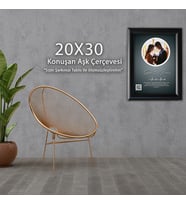 Dekoratif Konuşan 20x30 Aşk Çerçevesi