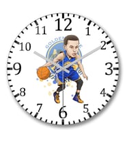 Stephen Curry Fury1 Duvar Saati Bombeli Gercek Cam