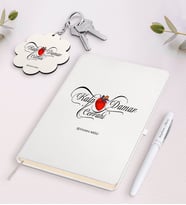 BK Gift Kişiye Özel Kalp Damar Cerrahi Beyaz Defter Kalem ve Anahtarlık Hediye Seti-3 (Model 1)
