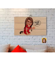 BK Gift Kişiye Özel Kız Çocuk Kolay Yetişmiyor Karikatürlü Otantik Ahşap Palet Tablo-3