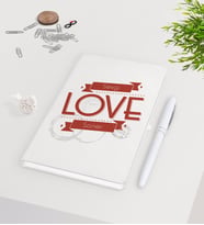 BK Gift Kişiye Özel Sevgililer Günü Beyaz Defter Kalem Seti-115
