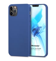 Microsonic Matte Silicone Apple iPhone 12 Pro Kılıf Lacivert