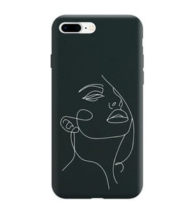 Iphone 7 Plus Çizgi Tasarımlı Siyah Lansman Telefon Kılıfı