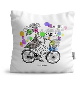 BK Gift Kişiye Özel Mutlu Olduğun Anları Sakla Dekoratif Yastık