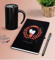 BK Gift Kişiye Özel Eczacı Siyah Defter Kalem Termos Mug Seti-9 (Model 1)