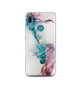 Duman Mermer Tasarımlı Süper Şeffaf Silikon Telefon Kılıfı Huawei Y6 Prime (2019
