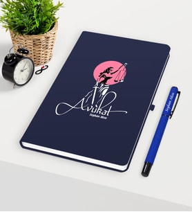 BK Gift Kişiye Özel Avukat Temalı Lacivert Defter Kalem Seti - 10