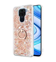 Microsonic Xiaomi Redmi Note 9 Kılıf Glitter Liquid Holder Gold