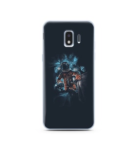 Uzay Boşluğu Tasarım Süper Şeffaf Silikon Telefon Kılıfı Samsung J2 Pro (2018)