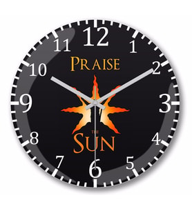 Solaire  Praise The Sun Duvar Saati Bombeli Gercek Cam