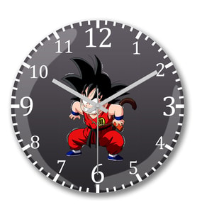 Goku Confuso 2 Duvar Saati Bombeli Gercek Cam